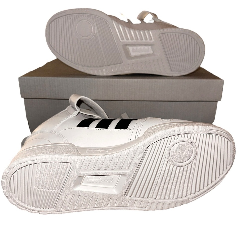 Adidas White and Black Striped Sneakers​ - Picture 4 of 5